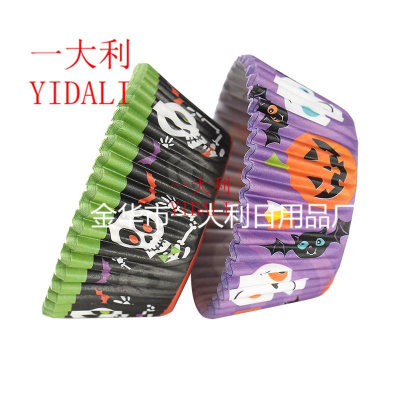 Halloween paper tray holiday series high temperature resistant oil-proof cake paper cup can be customized 
