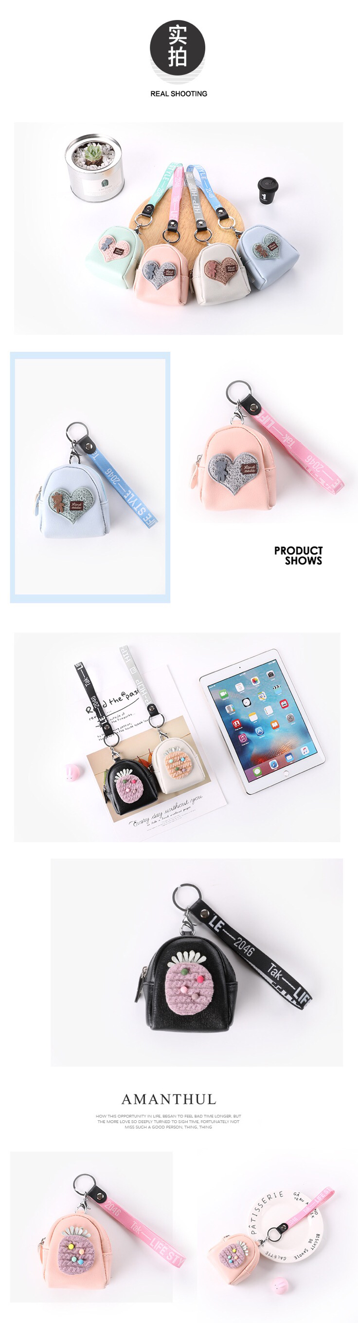 Cartoon Creative Wallet Children&#039;s Bags Multifunctional Card Holder Students Cute Mini Key Case Lipstick Customized Bags