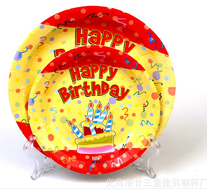 Cartoon paper tray tray cake plates birthday parties party party wedding round tray