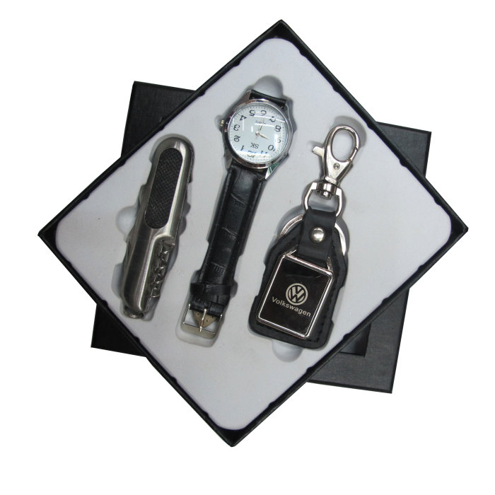 High grade (PU card box, ball point pen, pen lens key button) men's Gift Set