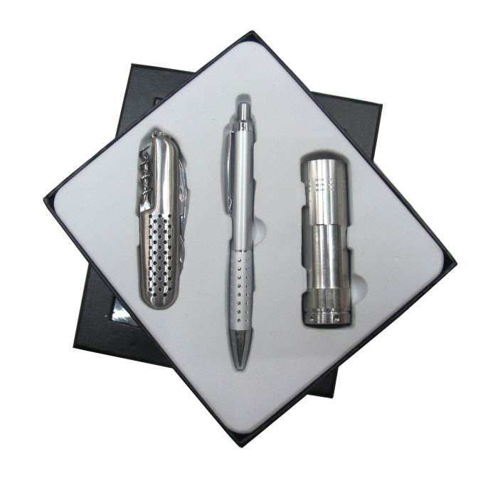 High grade (PU card box, ball point pen, pen lens key button) men's Gift Set