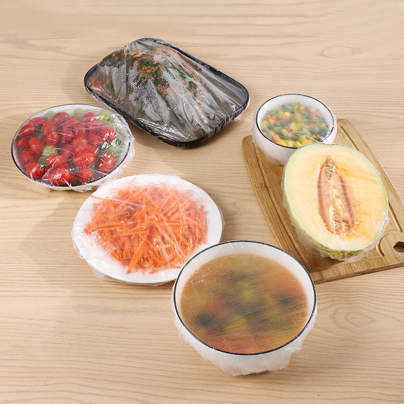 Disposable Plastic Wrap Sets of Elastic Mouth Food Grade SelfSealing Dust Cover AntiOdor Independent Packaging Bag