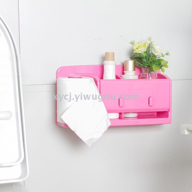 Bathroom shelf bathroom wall hanging shelf plastic wrap rack