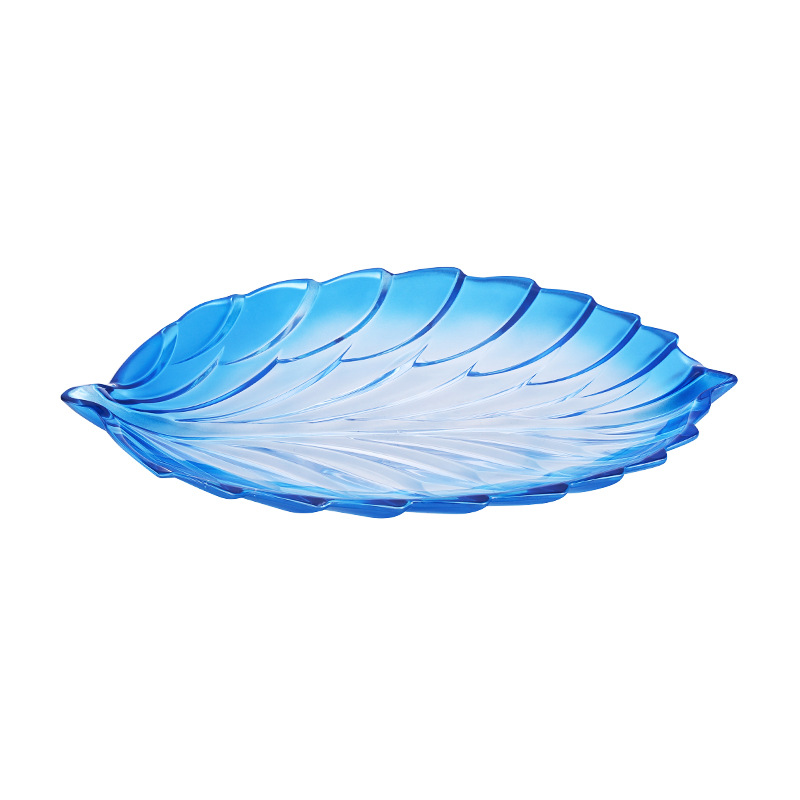 Leaf Crystal Food Grade PC Fruit Plate Shape Household Melon Seeds Candy Tray