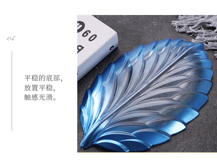 Leaf Crystal Food Grade PC Fruit Plate Shape Household Melon Seeds Candy Tray