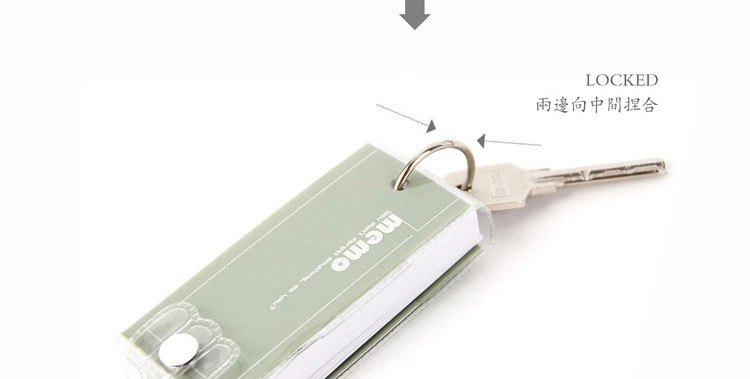 SDLP Keychain Notepad Creative Stationery Active Page Note 70 Card Paper SD-N7218