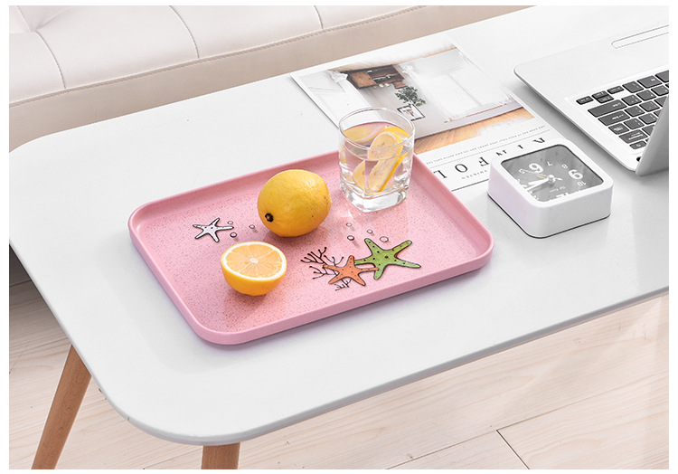 Creative Japanese Wheat Straw Environmental Protection Square Plate Household Dish Dessert Tray Western Cuisine Plate Tableware Wholesale Creative Japanese Wheat Straw Environmental Protection Square Plate Household Dish Dessert Tray Western Cuisine Plate Tableware Wholesale