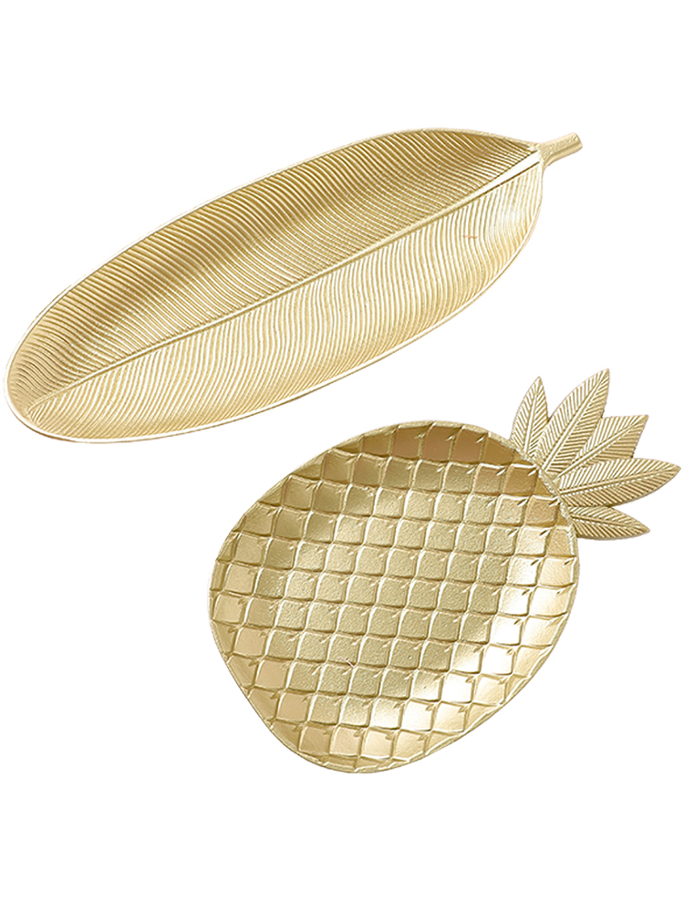 Nordic Pineapple Wooden Tray Snack Candy Plate Restaurant and Tea Table Desktop Home Storage Basket Leaf Tray Decorations