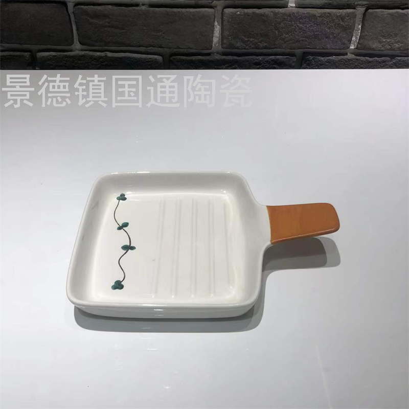 Jingdezhen Foreign Trade Export Ceramic Bowl Plate Compartment Tray Cold Plate Handle Bowl Handle Plate Baking at Home Bowl Hexagonal Plate Jingdezhen Foreign Trade Export Ceramic Bowl Plate Compartment Tray Cold Plate Handle Bowl Handle Plate Baking at Home Bowl Hexagonal Plate