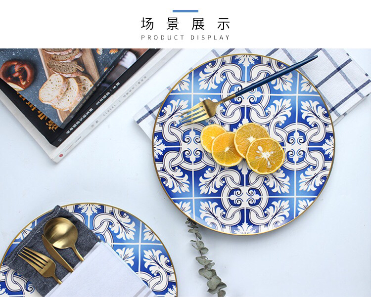 High-End Bone China Western Food Plate Hotel Table Setting Daily Necessities Gift Affordable Luxury Kitchen Supplies Steak Phnom Penh High-End Bone China Western Food Plate Hotel Table Setting Daily Necessities Gift Affordable Luxury Kitchen Supplies Steak Phnom Penh