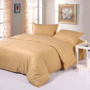 Hotel room hotel dedicated four-piece bedding set Cotton satin solid color satin Suite four set wholesale custom-made a golden