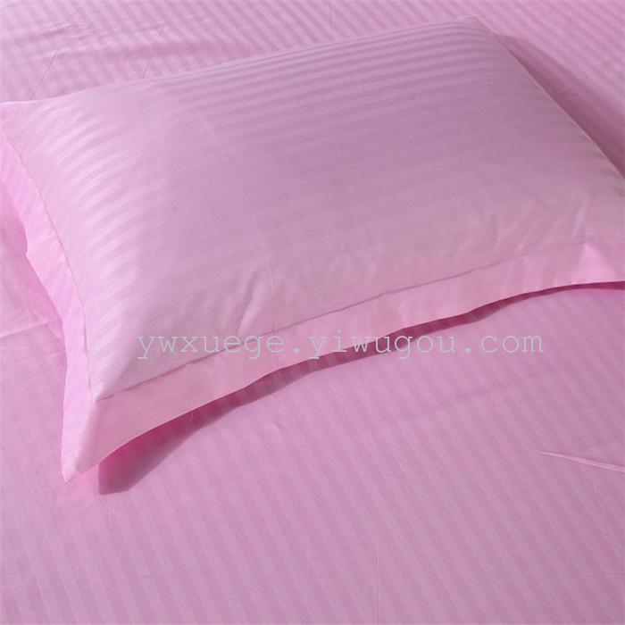 Hotel room hotel dedicated four-piece bedding set Cotton satin solid color satin Suite four set wholesale custom-made a golden