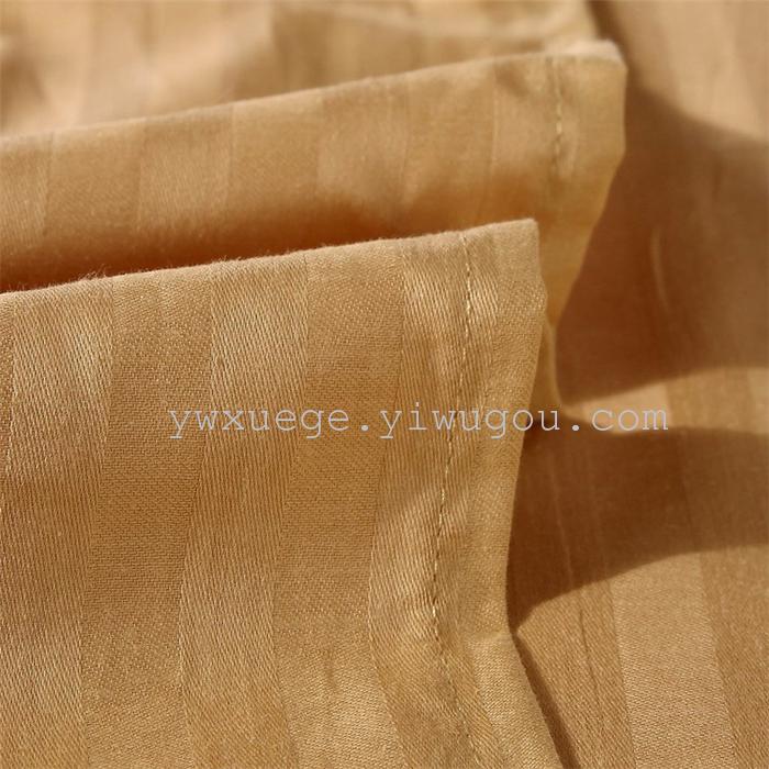Hotel room hotel dedicated four-piece bedding set Cotton satin solid color satin Suite four set wholesale custom-made a golden