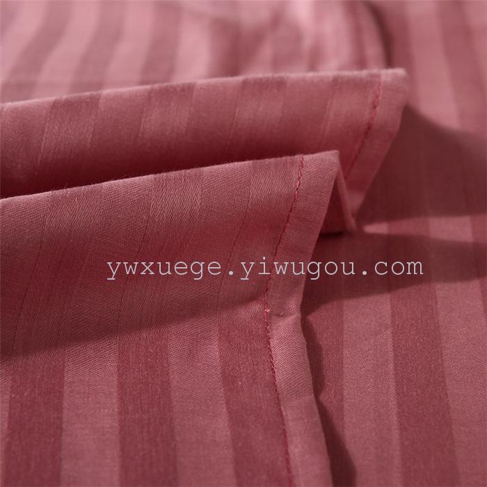 Hotel room hotel dedicated four-piece bedding set Cotton satin solid color satin Suite four set wholesale custom-made a golden