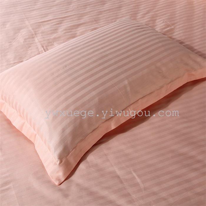 Hotel room hotel dedicated four-piece bedding set Cotton satin solid color satin Suite four set wholesale custom-made a golden