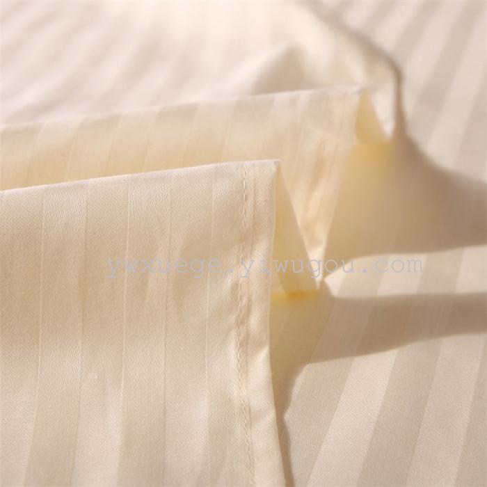 Hotel room hotel dedicated four-piece bedding set Cotton satin solid color satin Suite four set wholesale custom-made a golden