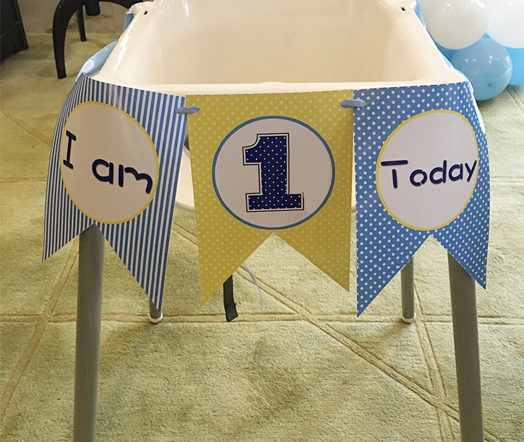 New creative chair and table decoration colorful flag baby first year of life flag birthday party decorate hang decoration wholesale