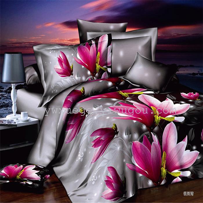 Polyester cotton exporting authentic winter 3D factory outlets scattered active printing bedding set of four---luminous journey Polyester cotton exporting authentic winter 3D factory outlets scattered active printing bedding set of four---luminous journey