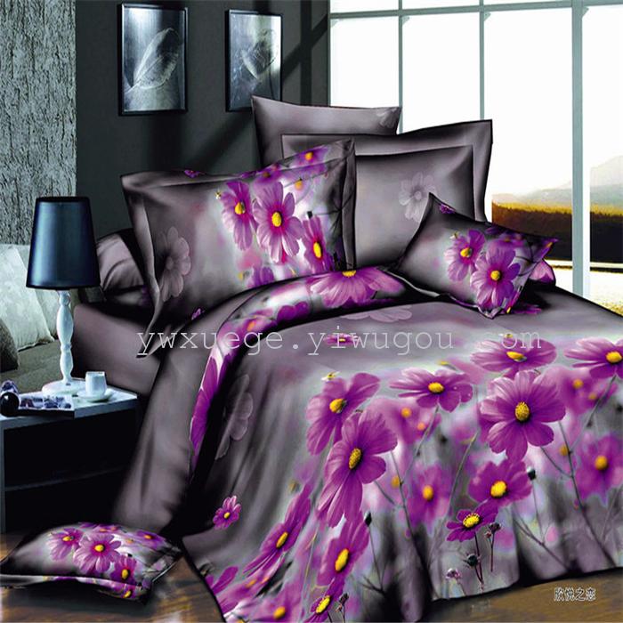 Polyester cotton exporting authentic winter 3D factory outlets scattered active printing bedding set of four---luminous journey Polyester cotton exporting authentic winter 3D factory outlets scattered active printing bedding set of four---luminous journey