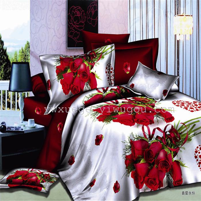 Polyester cotton exporting authentic winter 3D factory outlets scattered active printing bedding set of four---luminous journey Polyester cotton exporting authentic winter 3D factory outlets scattered active printing bedding set of four---luminous journey