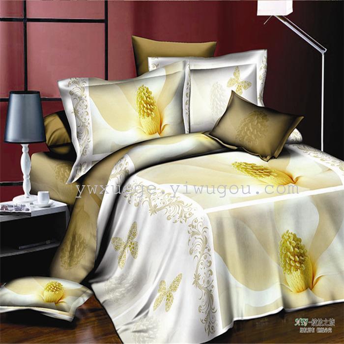 Polyester cotton exporting authentic winter 3D factory outlets scattered active printing bedding set of four---luminous journey Polyester cotton exporting authentic winter 3D factory outlets scattered active printing bedding set of four---luminous journey