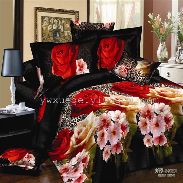 Polyester cotton exporting authentic winter 3D factory outlets scattered active printing bedding set of four---luminous journey Polyester cotton exporting authentic winter 3D factory outlets scattered active printing bedding set of four---luminous journey