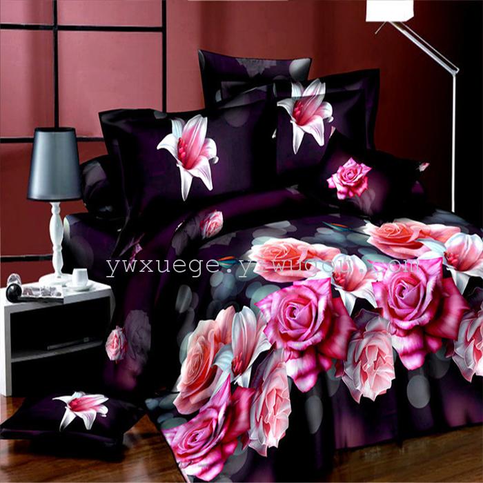 Polyester cotton exporting authentic winter 3D factory outlets scattered active printing bedding set of four---luminous journey Polyester cotton exporting authentic winter 3D factory outlets scattered active printing bedding set of four---luminous journey