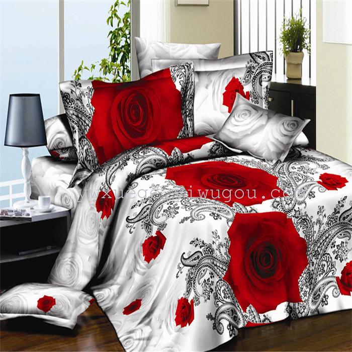 Polyester cotton exporting authentic winter 3D factory outlets scattered active printing bedding set of four---luminous journey Polyester cotton exporting authentic winter 3D factory outlets scattered active printing bedding set of four---luminous journey
