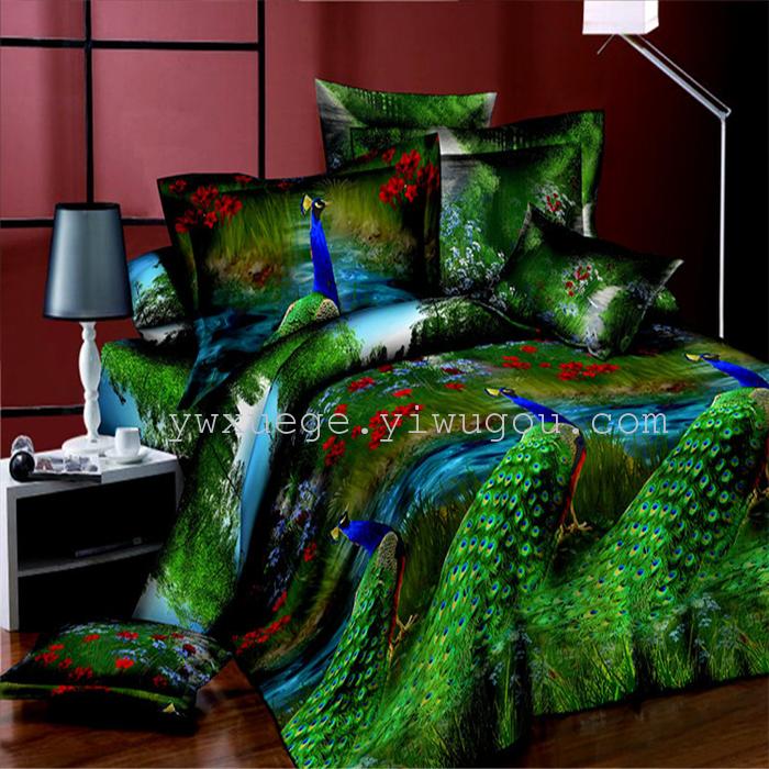 Polyester cotton exporting authentic winter 3D factory outlets scattered active printing bedding set of four---luminous journey Polyester cotton exporting authentic winter 3D factory outlets scattered active printing bedding set of four---luminous journey