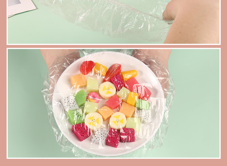 Thickened Disposable Plastic Wrap Sets of PE Dustproof Storage Plastic Wrap Transparent Disposable Shower Cap 100 Pieces Thickened Disposable Plastic Wrap Sets of PE Dustproof Storage Plastic Wrap Transparent Disposable Shower Cap 100 Pieces