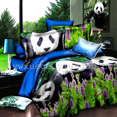 Foreign trade activity of 3D paintings bedding four piece wholesale plain dye bedding set of four youth movement