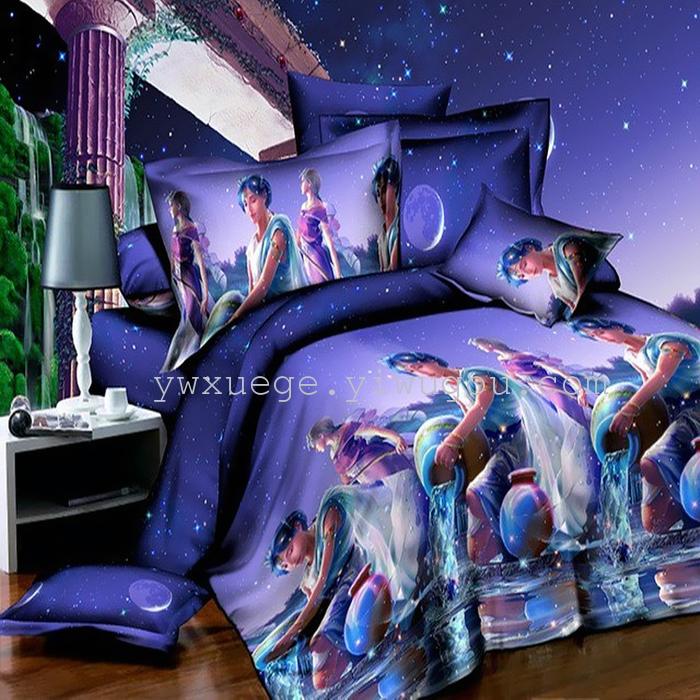 Twill active 3D stereo version spent four set bedding factory direct polyester printed Twill four set bedding set of four Twill active 3D stereo version spent four set bedding factory direct polyester printed Twill four set bedding set of four