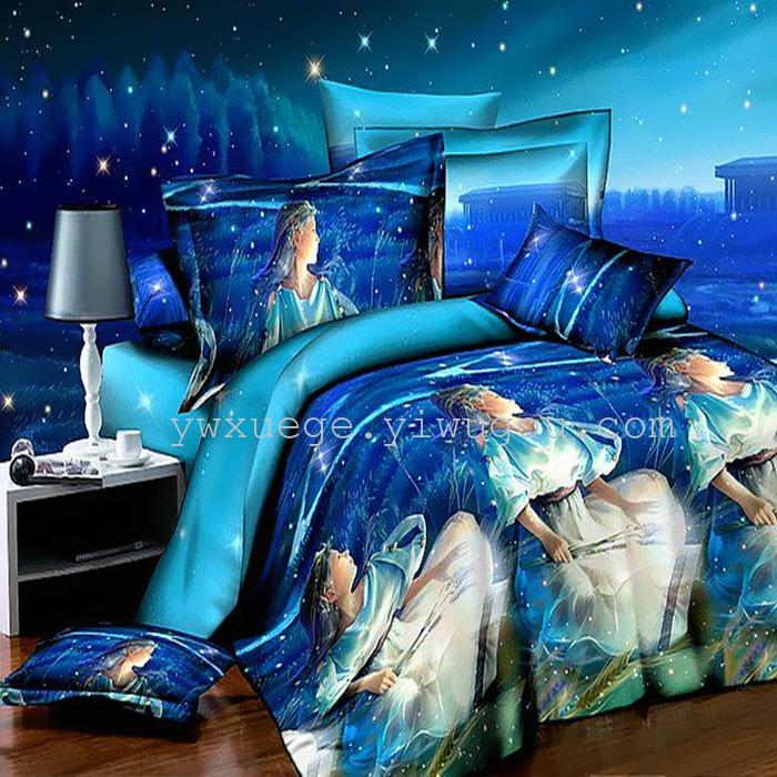 Twill active 3D stereo version spent four set bedding factory direct polyester printed Twill four set bedding set of four Twill active 3D stereo version spent four set bedding factory direct polyester printed Twill four set bedding set of four