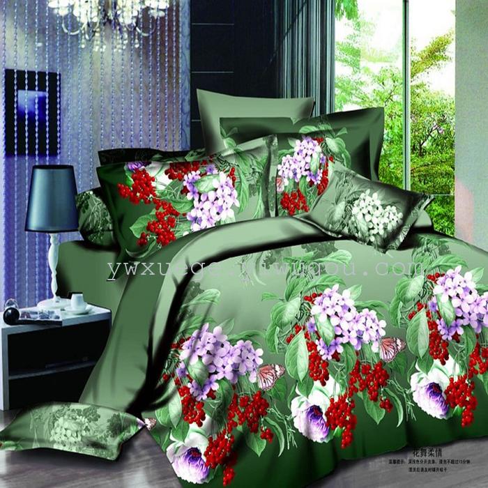 Twill active 3D stereo version spent four set bedding factory direct polyester printed Twill four set bedding set of four Twill active 3D stereo version spent four set bedding factory direct polyester printed Twill four set bedding set of four