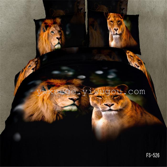 Factory direct sale 2013 fashion boutique cotton 3D ink-wash painting to Tiger in the forest four piece bedding set Factory direct sale 2013 fashion boutique cotton 3D ink-wash painting to Tiger in the forest four piece bedding set