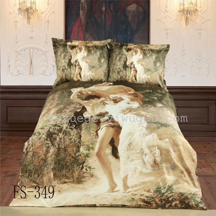 Factory direct sale 2013 fashion boutique cotton 3D ink-wash painting to Tiger in the forest four piece bedding set Factory direct sale 2013 fashion boutique cotton 3D ink-wash painting to Tiger in the forest four piece bedding set