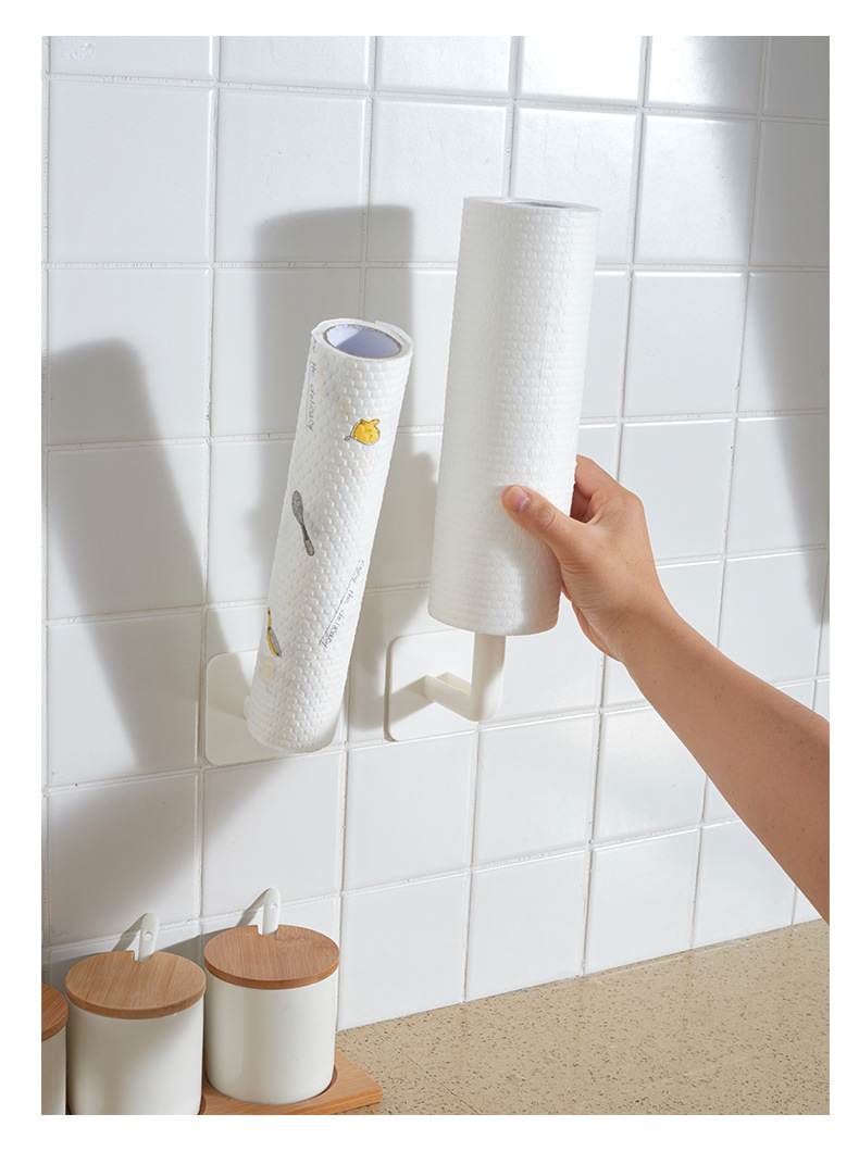 Kitchen Tissue Plastic Wrap Rack Punch-Free Wall-Mounted Roll Paper Storage Rack Freshness Protection Package Pot Lid Rack Wholesale Kitchen Tissue Plastic Wrap Rack Punch-Free Wall-Mounted Roll Paper Storage Rack Freshness Protection Package Pot Lid Rack Wholesale