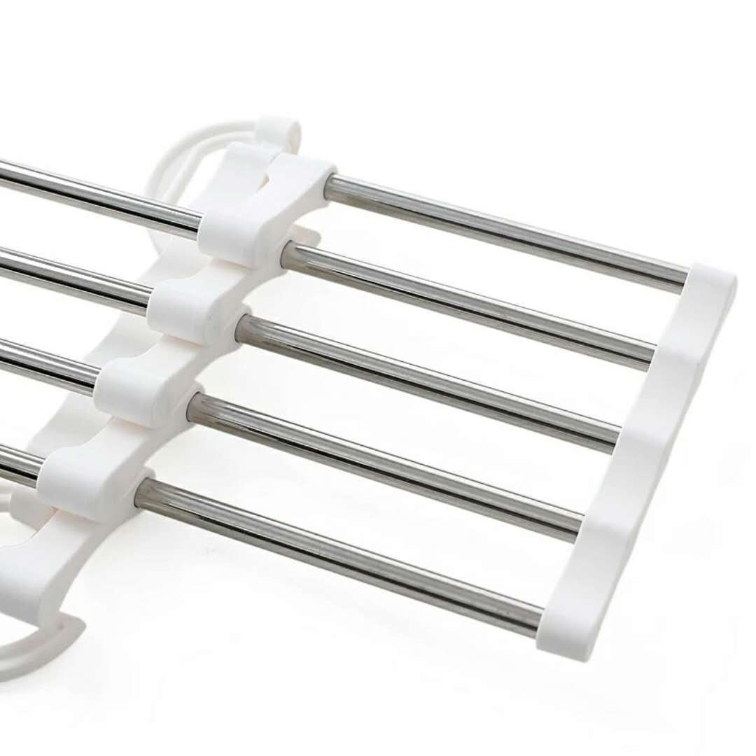5 in Magical magic telescopic pants rack stainless steel multifunctional airing rack multilayer receive a fold to hang pants racks 5 in Magical magic telescopic pants rack stainless steel multifunctional airing rack multilayer receive a fold to hang pants racks