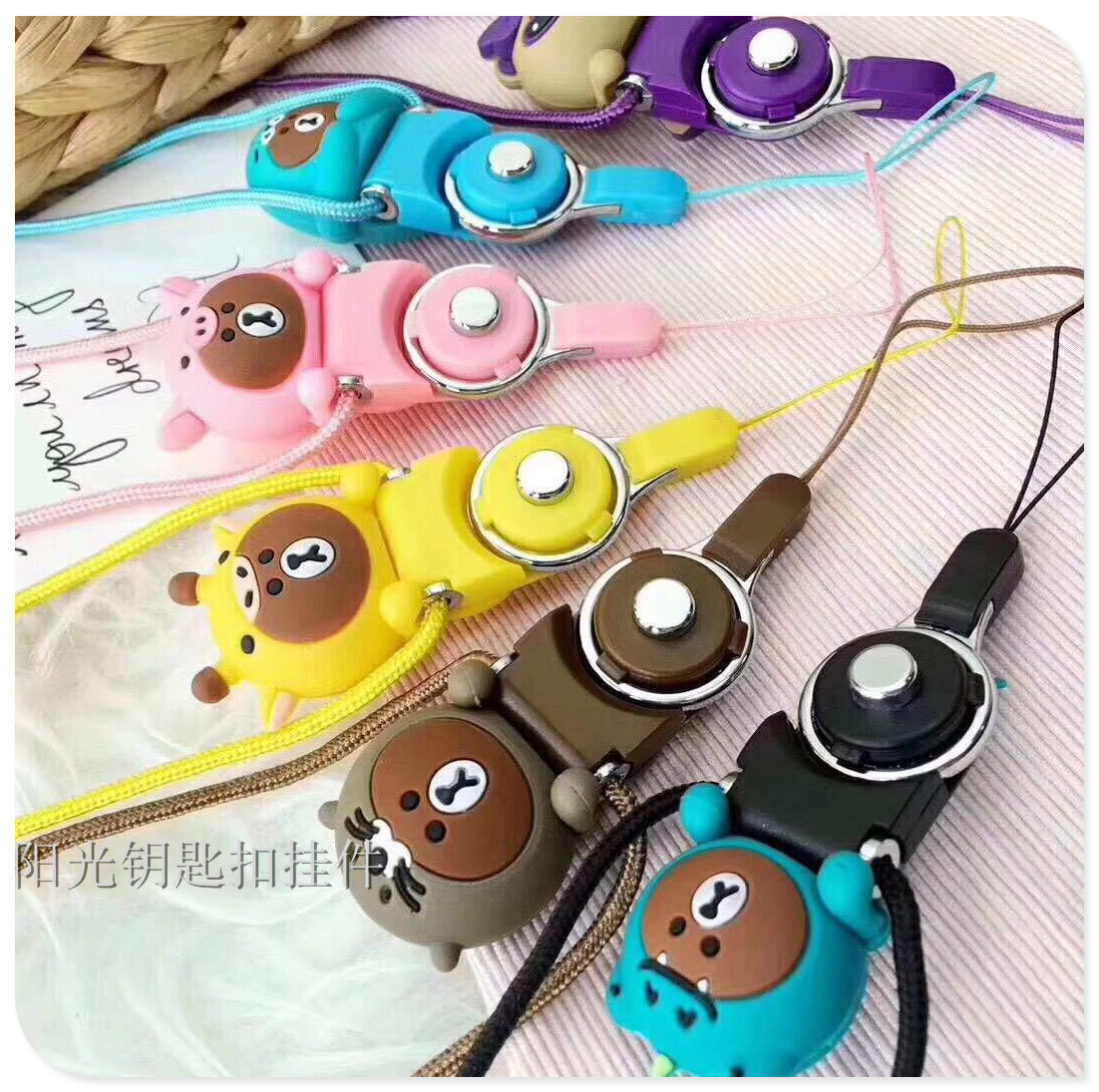 Creative two - in - one cartoon stereo childe mobile phone cord mobile phone rings hang neck rope. Creative two - in - one cartoon stereo childe mobile phone cord mobile phone rings hang neck rope.
