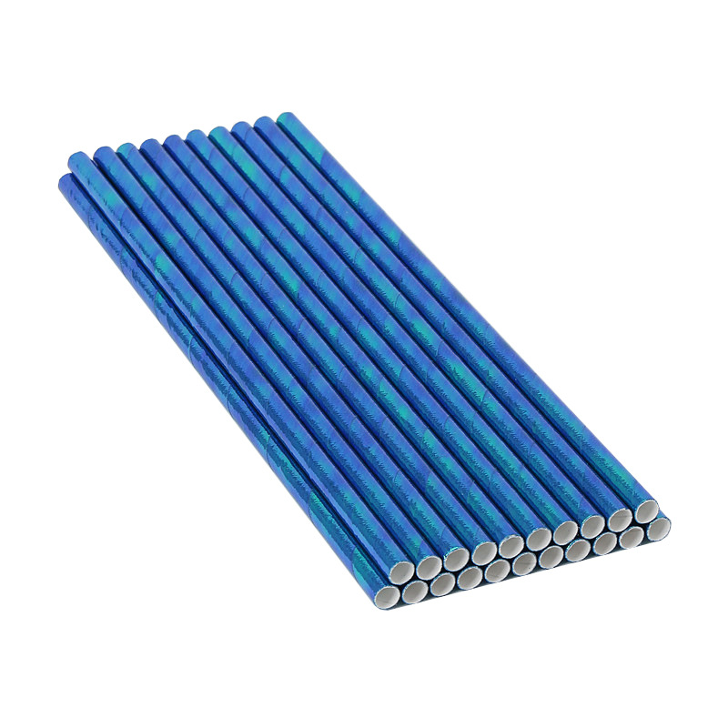 The New plastic wrap straw rainbow film straw degradable party pearl film straw customization