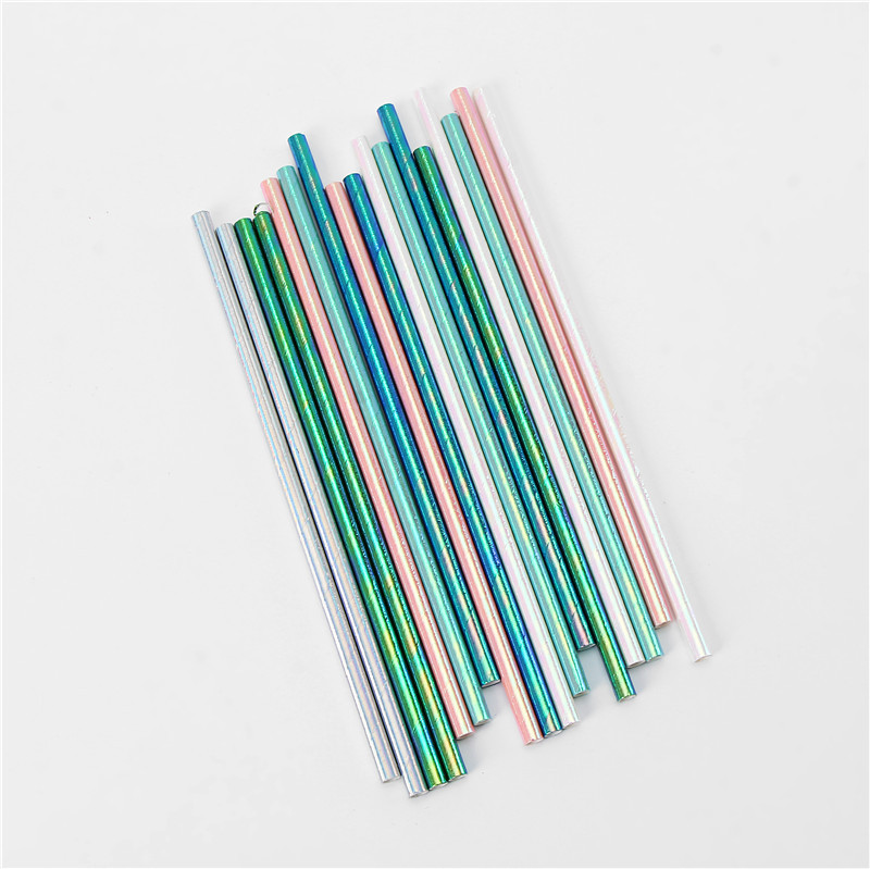 The New plastic wrap straw rainbow film straw degradable party pearl film straw customization The New plastic wrap straw rainbow film straw degradable party pearl film straw customization