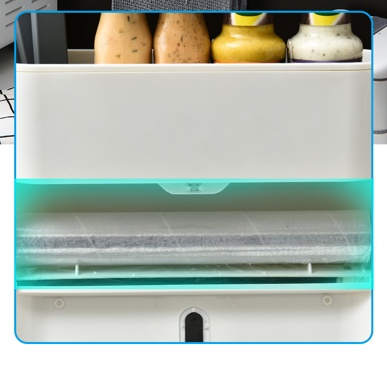 Cheap Wholesale Kitchen Plastic Wrap Roll Stand Hole-Free Kitchen Seasoning Supplies Storage Rack Nailless Tissue Rack Cheap Wholesale Kitchen Plastic Wrap Roll Stand Hole-Free Kitchen Seasoning Supplies Storage Rack Nailless Tissue Rack