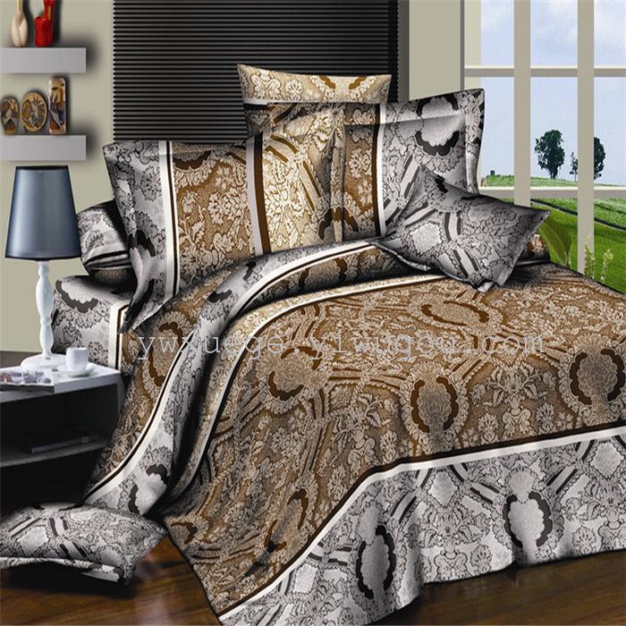 Snow Bird House textiles bedding set of four green reactive printing factory outlets flower cotton four set---elegant life Snow Bird House textiles bedding set of four green reactive printing factory outlets flower cotton four set---elegant life