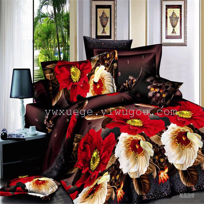 Four piece bedding set wholesale and foreign trade activity of environmental printing 3D flower bedding factory outlets in Osaka---butterflies Four piece bedding set wholesale and foreign trade activity of environmental printing 3D flower bedding factory outlets in Osaka---butterflies