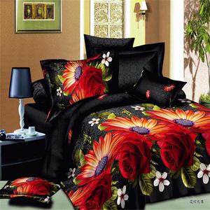 Snow Bird House textiles bedding set of four cotton green dyeing and printing factory direct bedding foreign trade pattern---teaser