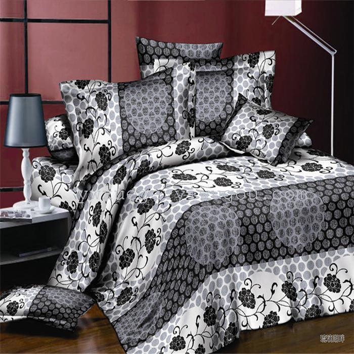 Snow Bird House textiles bedding set of four cotton green dyeing and printing factory direct bedding foreign trade pattern---teaser Snow Bird House textiles bedding set of four cotton green dyeing and printing factory direct bedding foreign trade pattern---teaser