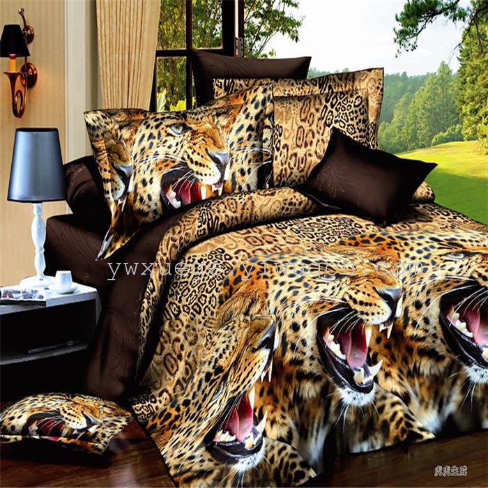 Snow Bird House textiles bedding set of four cotton green dyeing and printing factory direct bedding foreign trade pattern---teaser Snow Bird House textiles bedding set of four cotton green dyeing and printing factory direct bedding foreign trade pattern---teaser