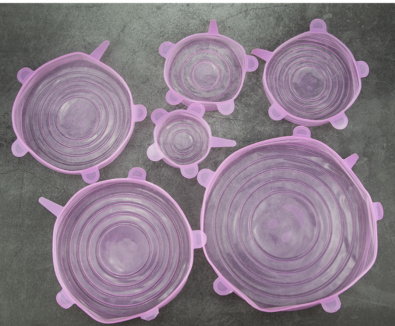 Silicone Six-Piece Set Fresh Cover Stretch Bowl Cover Cup Cover Refrigerator Microwave Oven Silicone Plastic Wrap Silicone Six-Piece Set Fresh Cover Stretch Bowl Cover Cup Cover Refrigerator Microwave Oven Silicone Plastic Wrap