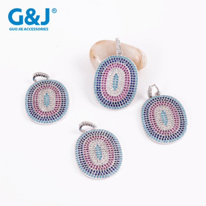 Boutique heat sale micro - set four-leaf blade necklace hang zircon neck chain hang piece DIY manual Boutique heat sale micro - set four-leaf blade necklace hang zircon neck chain hang piece DIY manual