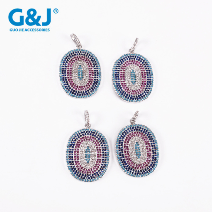 Boutique heat sale micro - set four-leaf blade necklace hang zircon neck chain hang piece DIY manual Boutique heat sale micro - set four-leaf blade necklace hang zircon neck chain hang piece DIY manual
